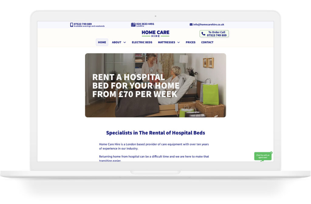 An example of a SME website for which we provide WordPress support and Maintenance